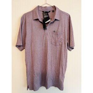 Travis Mathew SOMMELIER Polo Shirt Heather Tawny Port Men's M - New‎ w/ Tags